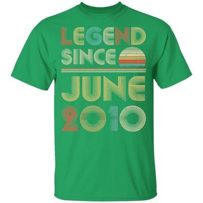 Legend Since June 2010 Vintage 11th Birthday Gifts Youth-Youth Shirt-Youth T-Shirt-Irish Green