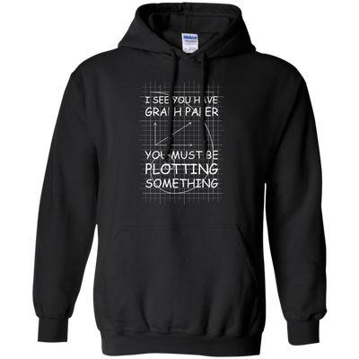 I See You Have Graph Paper-T-Shirt & Hoodie-Pullover Hoodie-Black