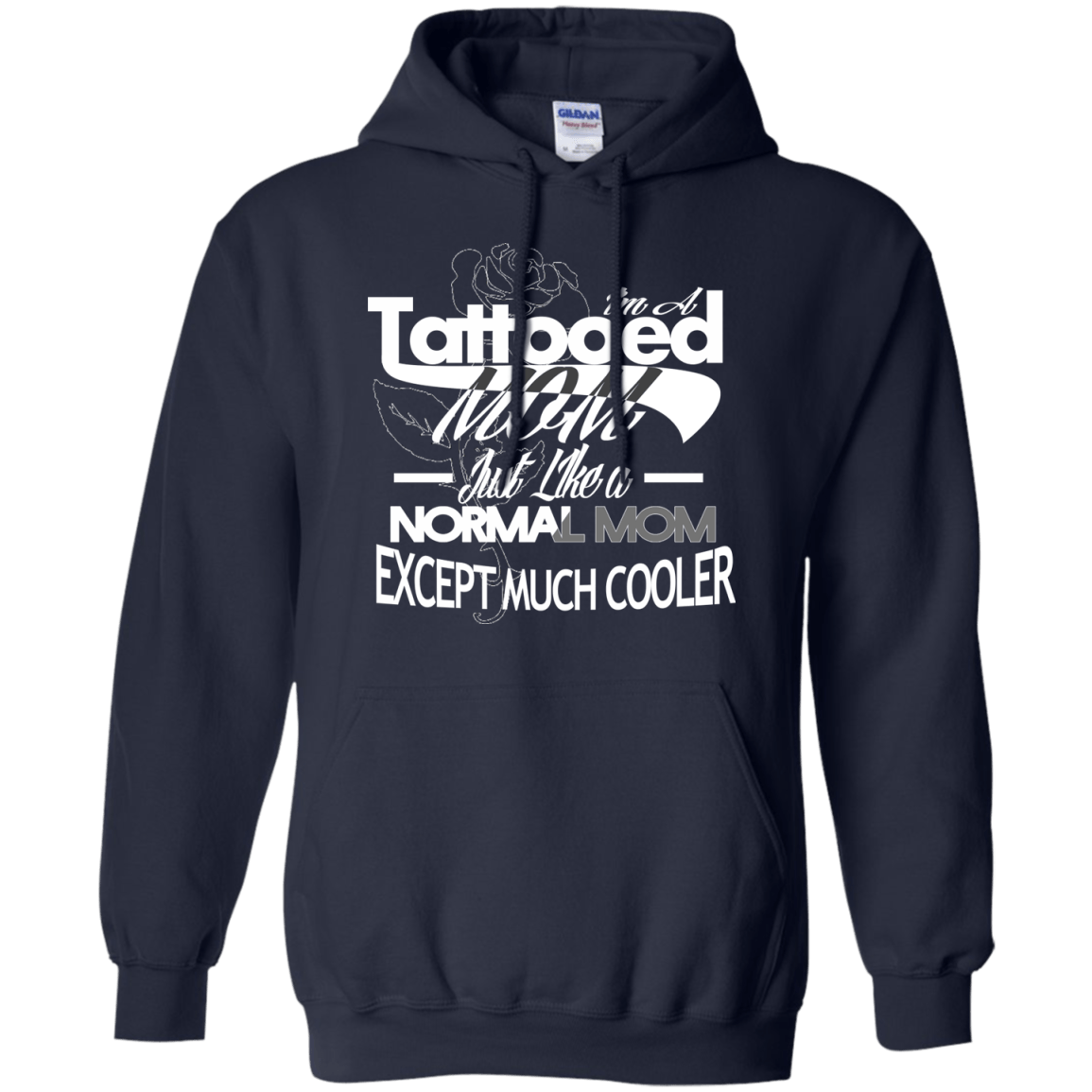 I'm a Tattooed Mom-T-Shirt & Hoodie-Pullover Hoodie-Navy