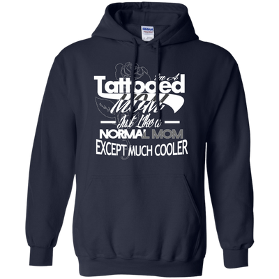 I'm a Tattooed Mom-T-Shirt & Hoodie-Pullover Hoodie-Navy