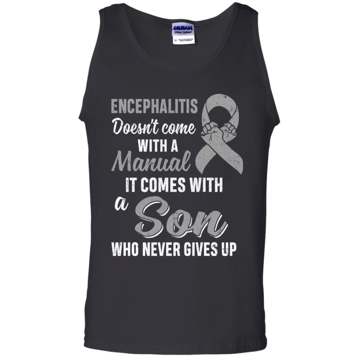 Encephalitis Awareness Son Warrior Gifts-T-Shirt & Hoodie-Unisex Tank-Black
