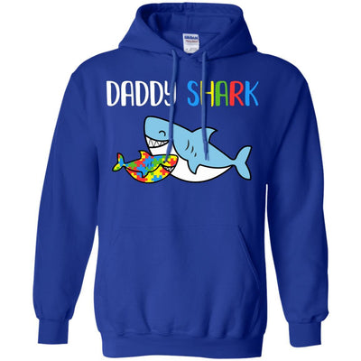 Daddy Shark Support Autism Awareness For Child-T-Shirt & Hoodie-Pullover Hoodie-Royal