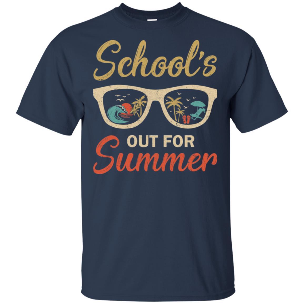 Retro Vintage School's Out For Summer Back To School-T-Shirt & Hoodie-Classic T-Shirt-Navy