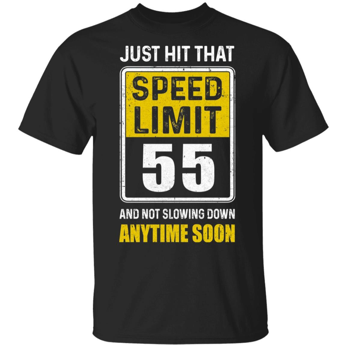 Happy 55th Birthday Gift With Speed Limit Sign 55