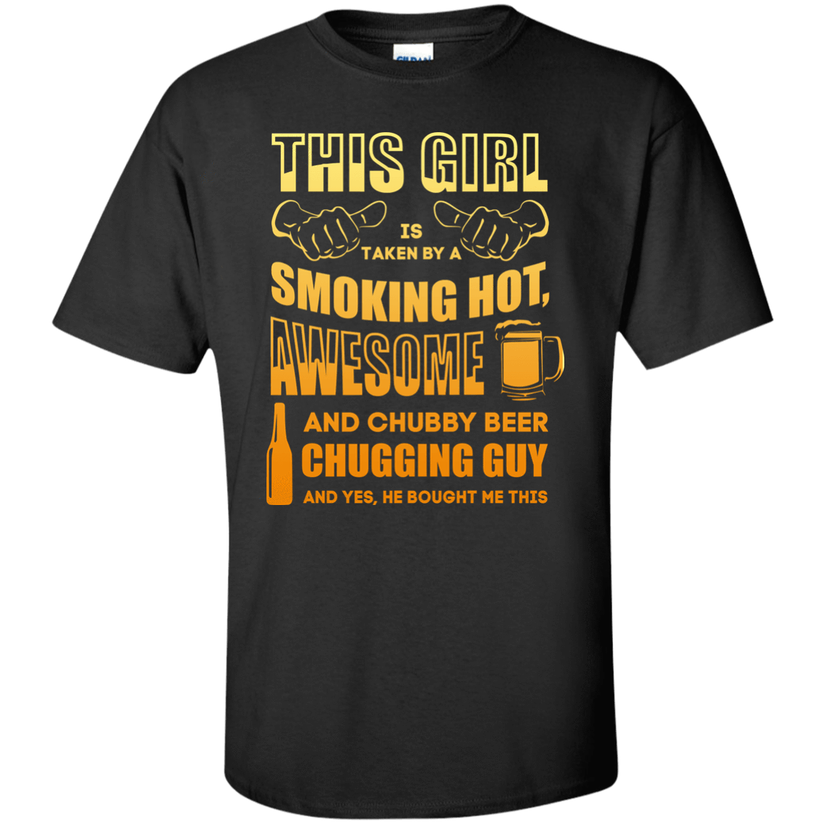 Taken By Hot Chubby Beer Chugging Guy-T-Shirt & Hoodie-Classic T-Shirt-Black