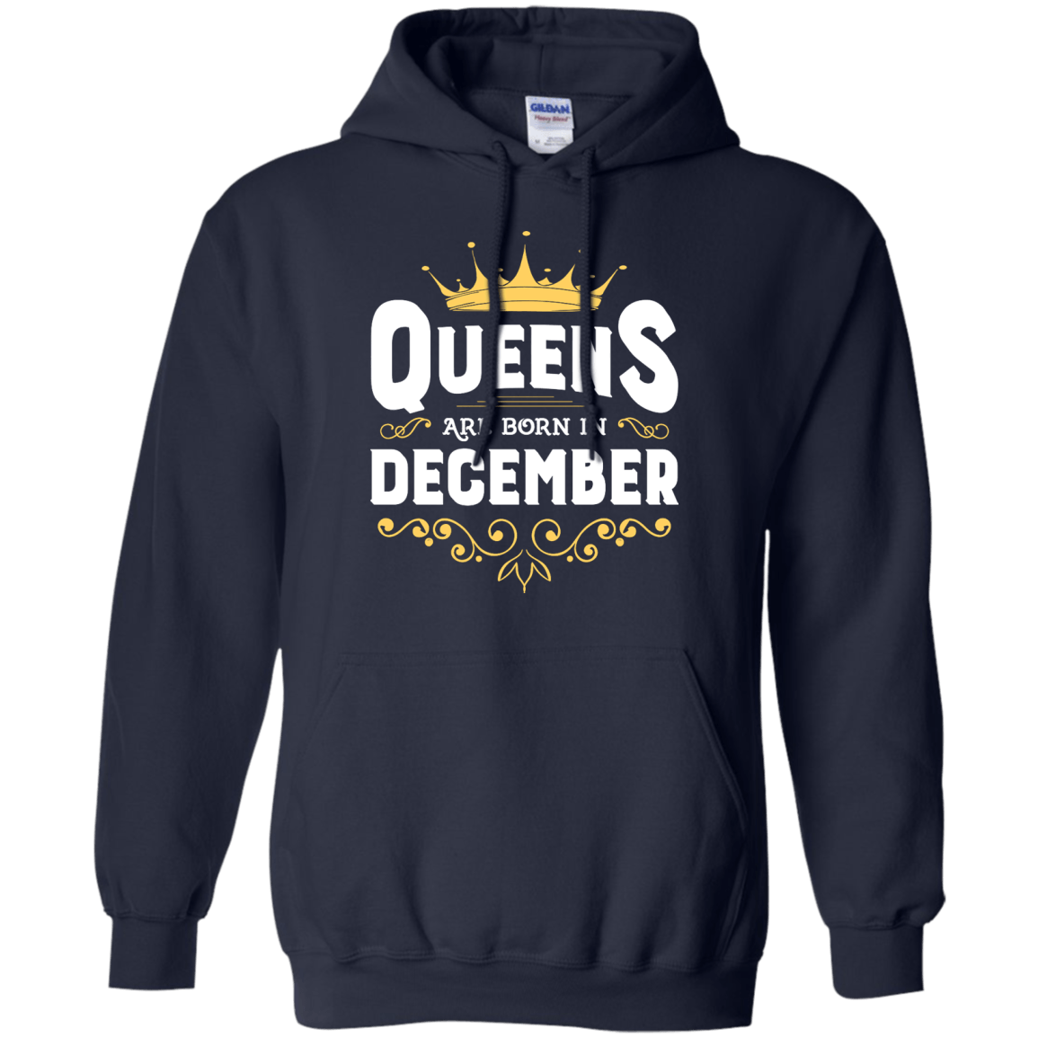 Queens Are Born In December-T-Shirt & Hoodie-Pullover Hoodie-Navy
