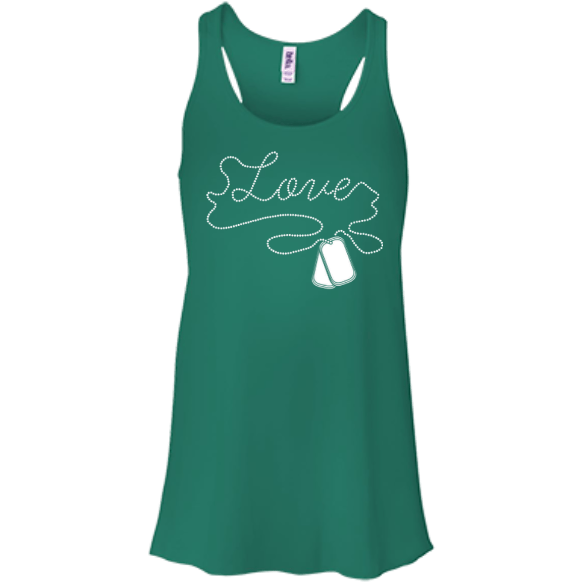 I'm A Soldier Love Military-T-Shirt & Hoodie-Women's Flowy Racerback Tank-Kelly