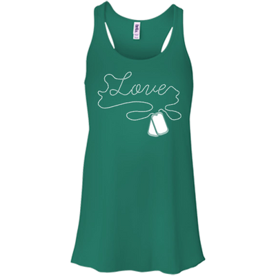 I'm A Soldier Love Military-T-Shirt & Hoodie-Women's Flowy Racerback Tank-Kelly