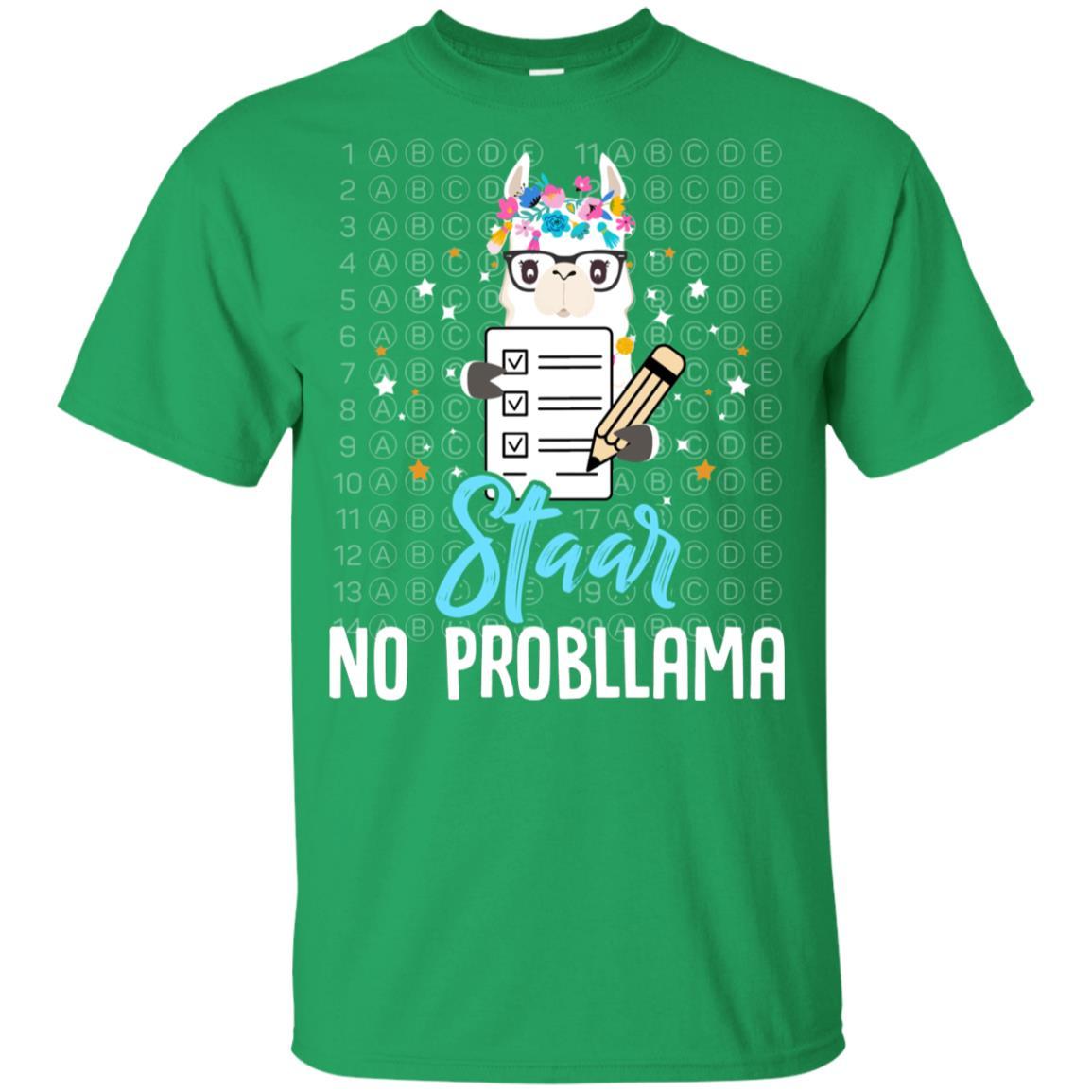 STAAR Test Day Llama For Students Teacher Youth-Youth Shirt-Youth T-Shirt-Irish Green