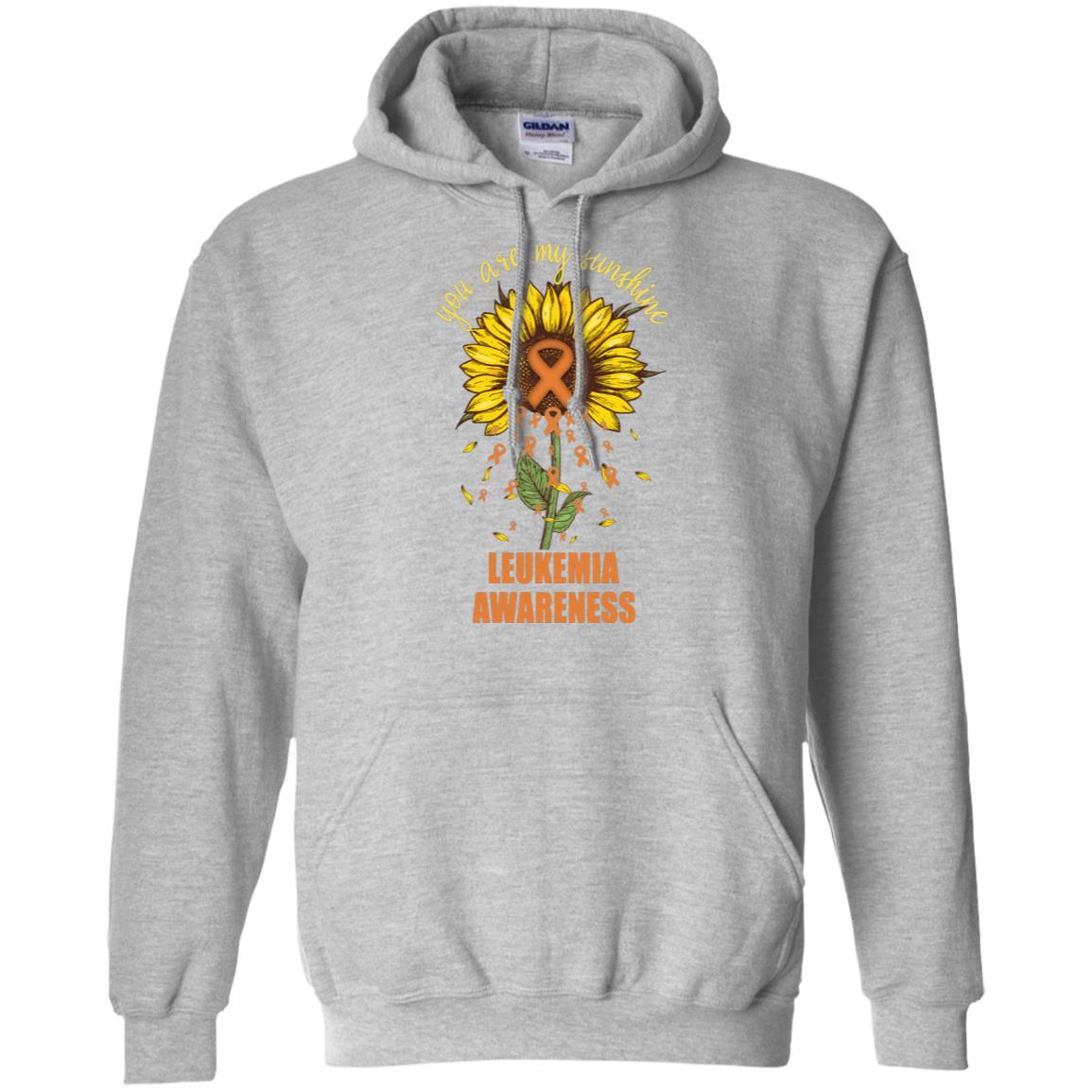 You Are My Sunshine Leukemia Awareness-T-Shirt & Hoodie-Pullover Hoodie-Sport Grey