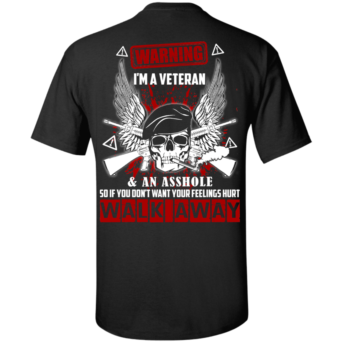 I'm A Veteran And An A**hole-T-Shirt & Hoodie-Classic T-Shirt-Black