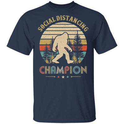 Bigfoot Social Distancing Champion-T-Shirt & Hoodie-Classic T-Shirt-Navy