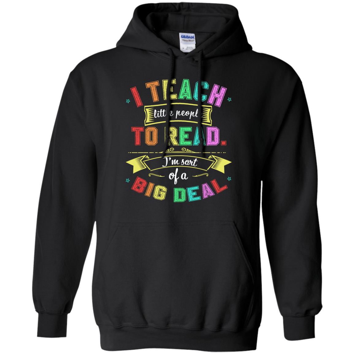 I Teach Little People To Read-T-Shirt & Hoodie-Pullover Hoodie-Black