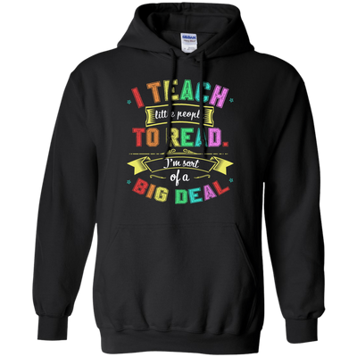 I Teach Little People To Read-T-Shirt & Hoodie-Pullover Hoodie-Black