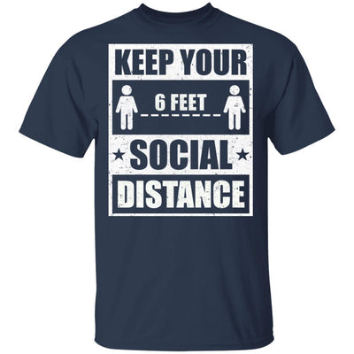 Social Distancing Keep Your Social Distance Cute-T-Shirt & Hoodie-Classic T-Shirt-Navy