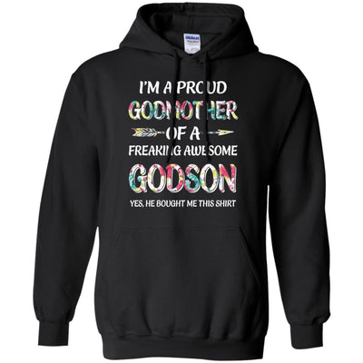 Proud Godmother Mother's Day Gift From A Godson-T-Shirt & Hoodie-Pullover Hoodie-Black