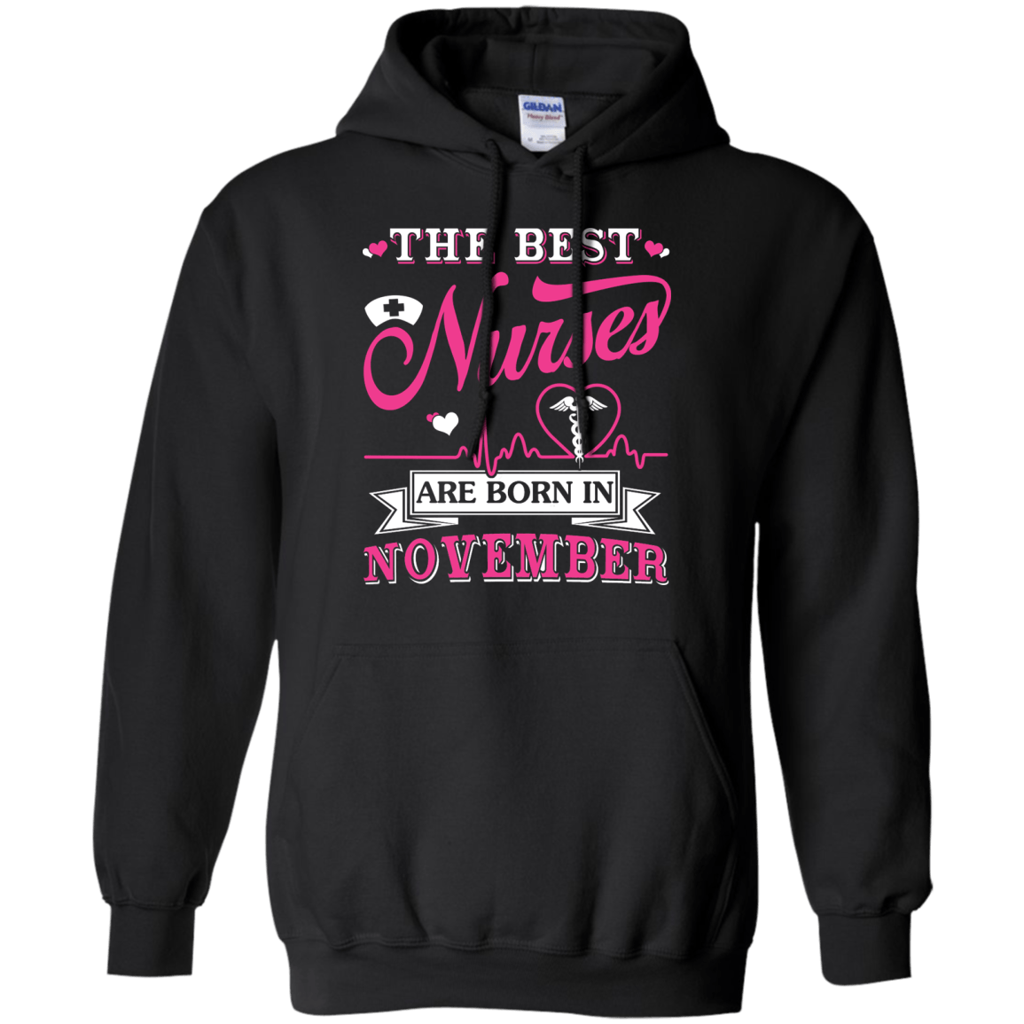 The Best Nurses Are Born In November-T-Shirt & Hoodie-Pullover Hoodie-Black