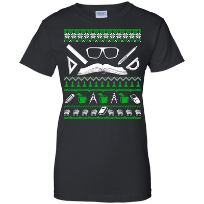 Teacher Christmas Sweater-T-Shirt & Hoodie-Women's T-Shirt-Black
