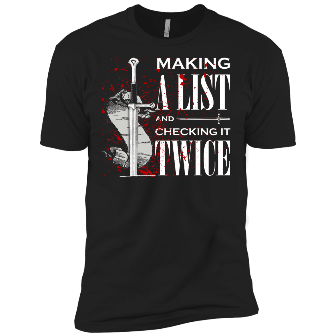 Making A List And Check It-T-Shirt & Hoodie-Premium T-Shirt-Black