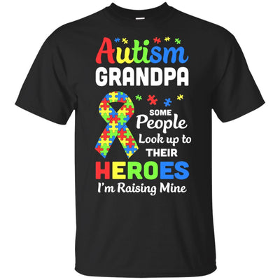Autism Grandpa Some People Look To Their Heroes-T-Shirt & Hoodie-Classic T-Shirt-Black