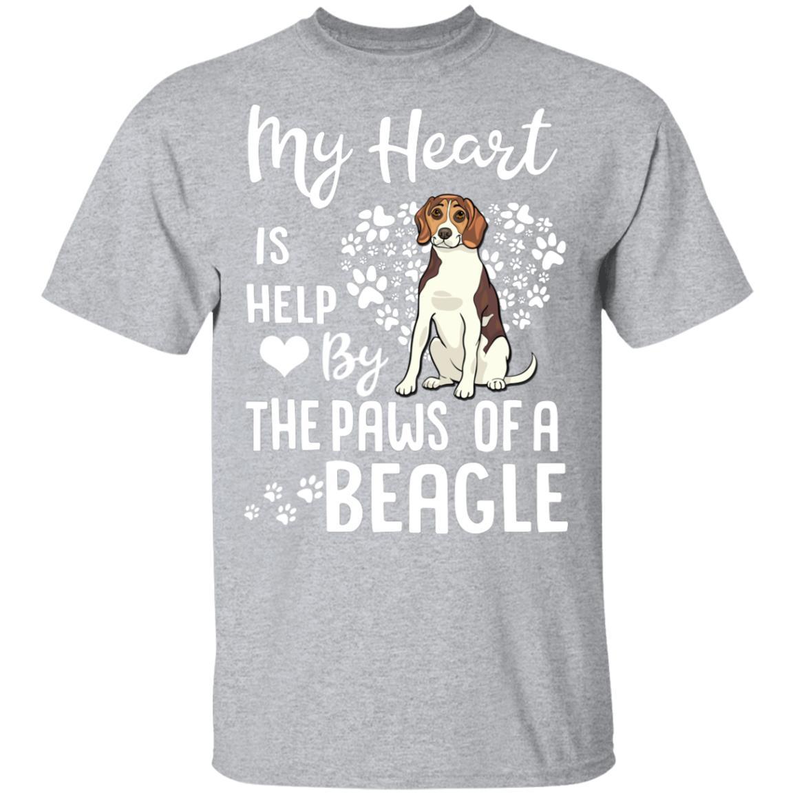 My Heart Is Held By The Paws Of A Beagle Lover-T-Shirt & Hoodie-Classic T-Shirt-Sport Grey