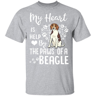 My Heart Is Held By The Paws Of A Beagle Lover-T-Shirt & Hoodie-Classic T-Shirt-Sport Grey