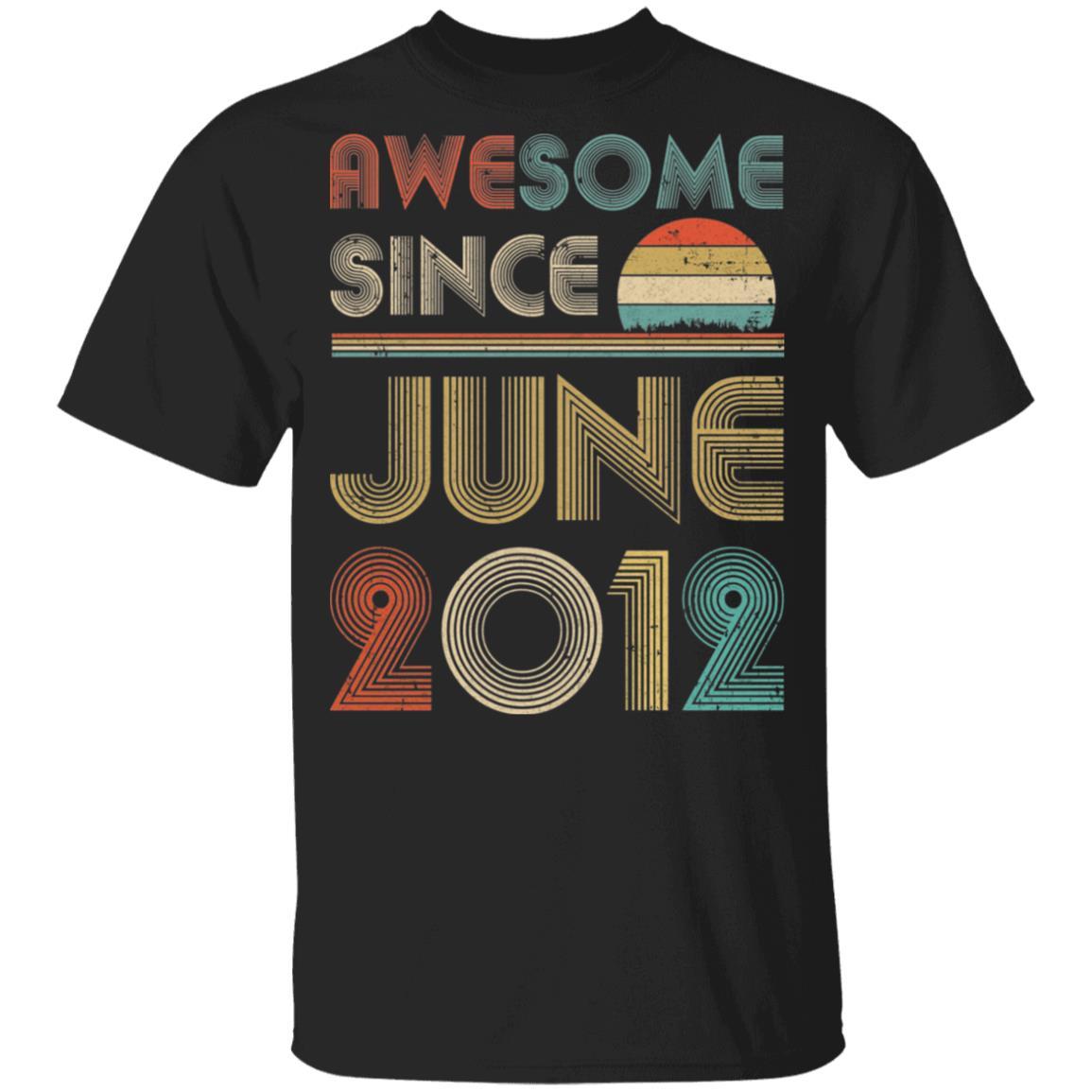 Awesome Since June 2012 Vintage 10th Birthday Gifts Youth