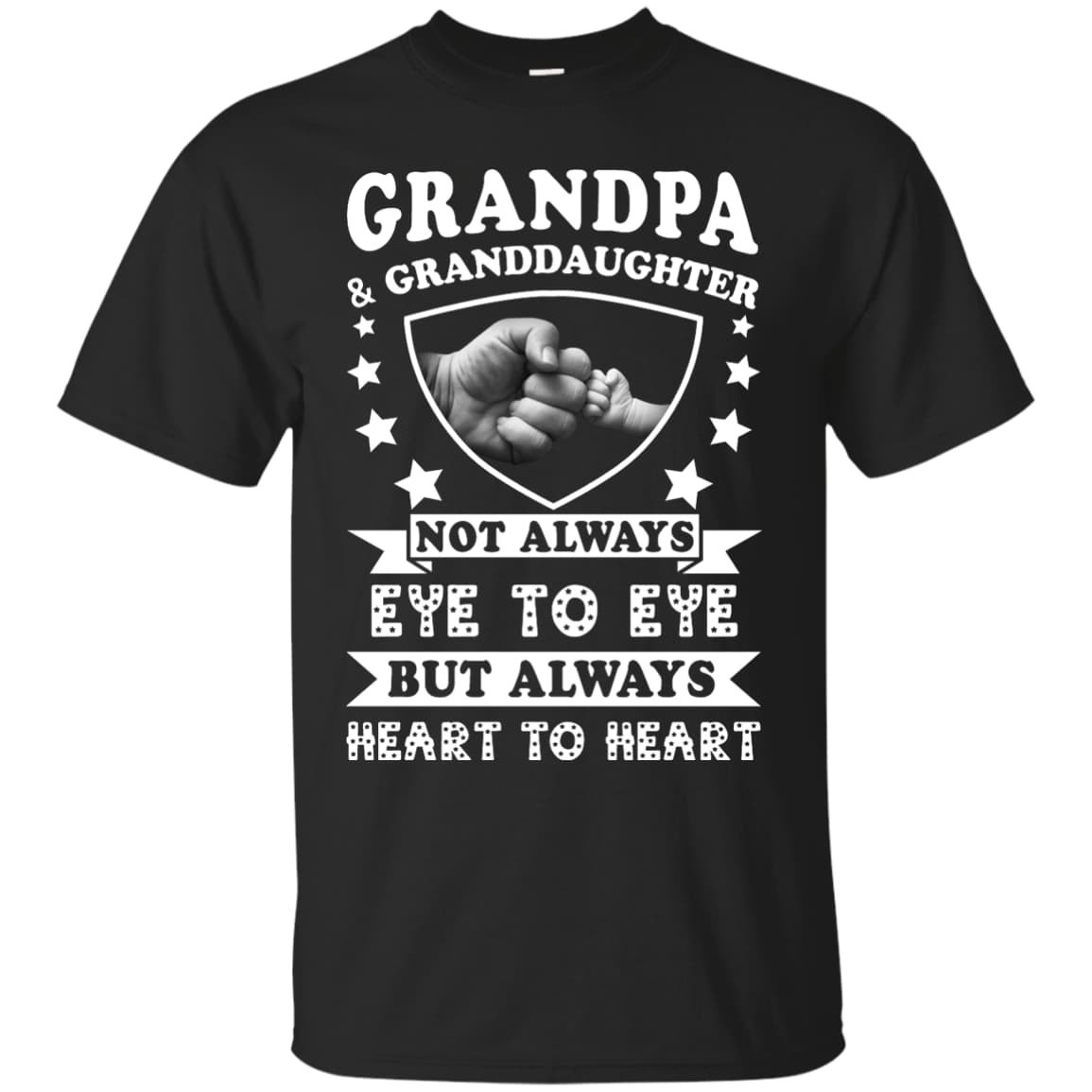 Grandpa And Granddaughter Not Always Eye To Eye-T-Shirt & Hoodie-Youth T-Shirt-Black