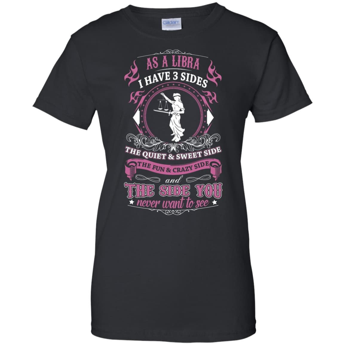 As A Libra I Have 3 Sides-T-Shirt & Hoodie-Women's T-Shirt-Black