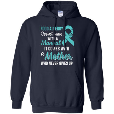 Funny Gift Food Allergy Mom Awareness Warrior-T-Shirt & Hoodie-Pullover Hoodie-Navy