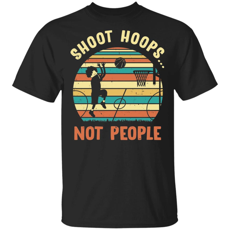Shoot Hoops Not People vintage retro sunset-T-Shirt & Hoodie-Classic T-Shirt-Black