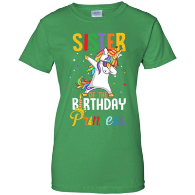 Sister Of The Birthday Girl Dabbing Unicorn Party-T-Shirt & Hoodie-Women's T-Shirt-Irish Green