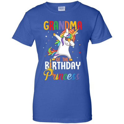 Grandma Of The Birthday Girl Dabbing Unicorn Party-T-Shirt & Hoodie-Women's T-Shirt-Royal