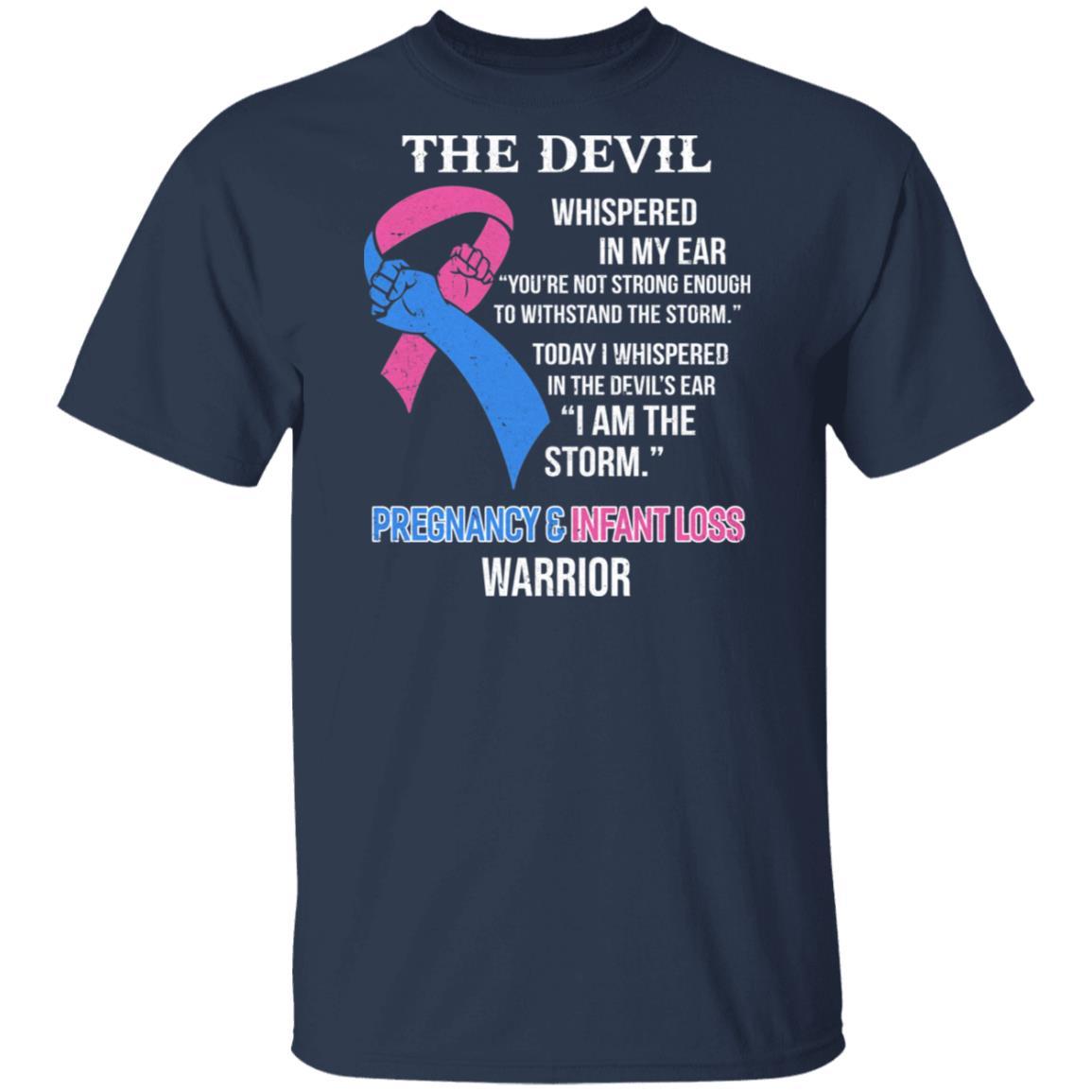 I Am The Storm Support Pregnancy Infant Loss Awareness-T-Shirt & Hoodie-Classic T-Shirt-Navy