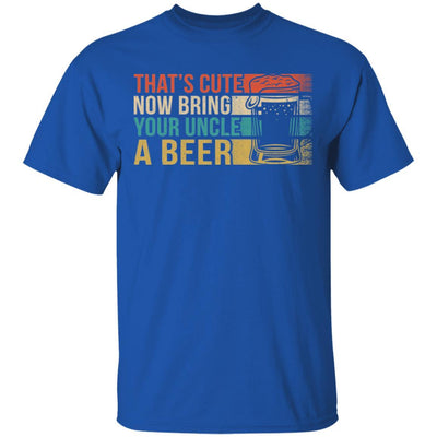 Vintage Drinking That's Cute Now Bring Your Uncle A Beer-T-Shirt & Hoodie-Classic T-Shirt-Royal