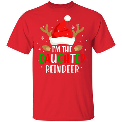 I'm The Daughter Reindeer Matching Family Christmas-T-Shirt & Sweatshirt-Classic T-Shirt-Red