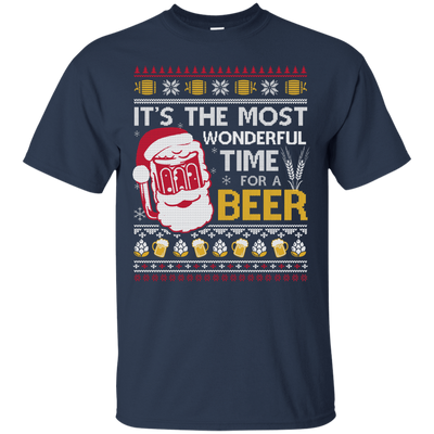 It's The Most Wonderful Time For A Beer Sweater-T-Shirt & Hoodie-Classic T-Shirt-Navy