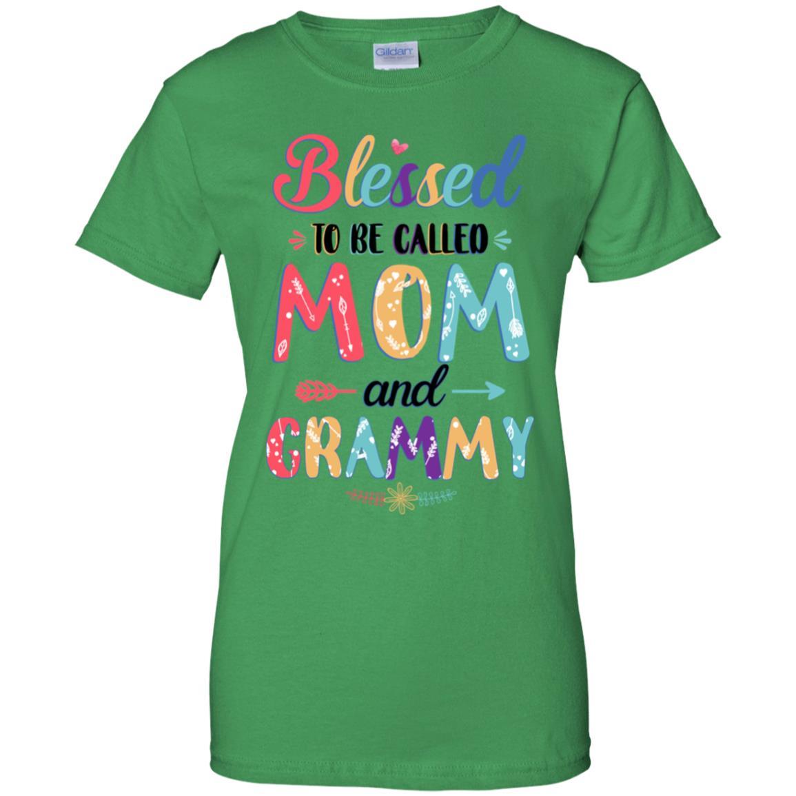 Blessed To Be Called Mom And Grammy Mothers Day Gift-T-Shirt & Hoodie-Women's T-Shirt-Irish Green