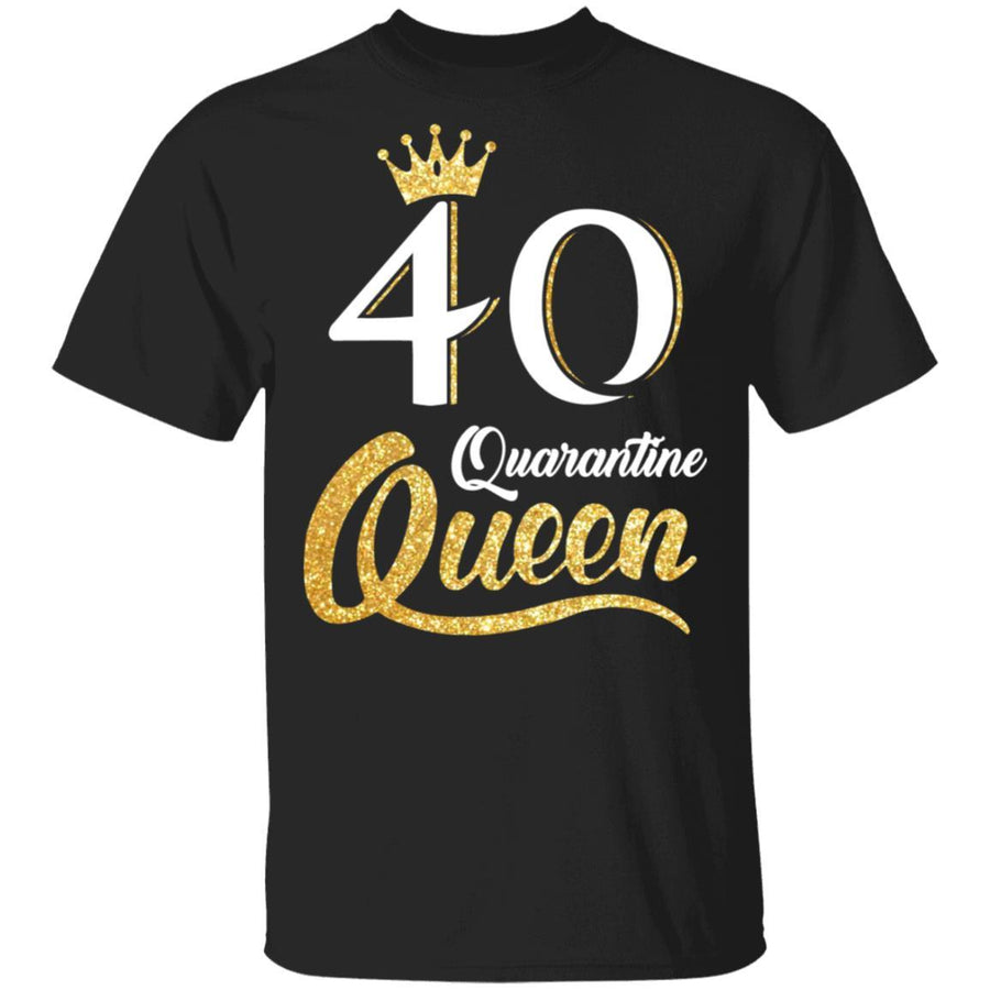 Born In 1981 My 40th Birthday Quarantine Queen-T-Shirt & Tank Top-Classic T-Shirt-Black