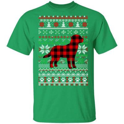 Labrador Red Plaid Ugly Christmas Sweater Gifts-T-Shirt & Sweatshirt-Classic T-Shirt-Irish Green