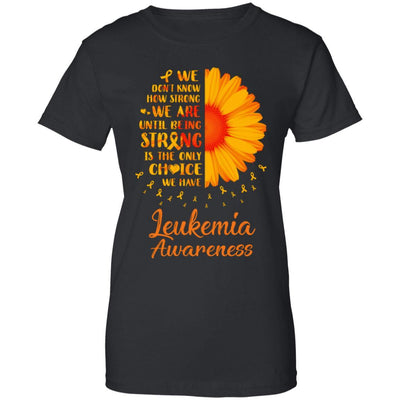 Being Strong Daisy Flower Orange Leukemia Awareness-T-Shirt & Hoodie-Women's T-Shirt-Black