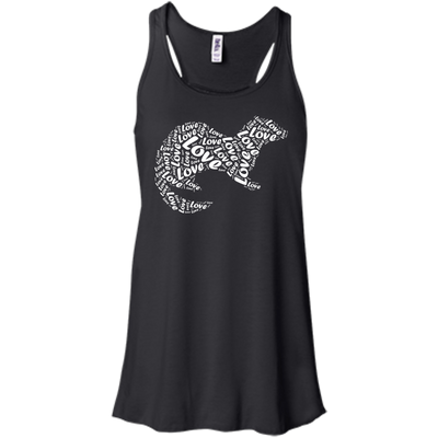 I Love Ferret-T-Shirt & Hoodie-Women's Flowy Racerback Tank-Black