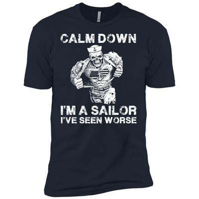 CALM DOWN - IM A SAILOR-T-Shirt & Hoodie-Premium T-Shirt-Midnight Navy