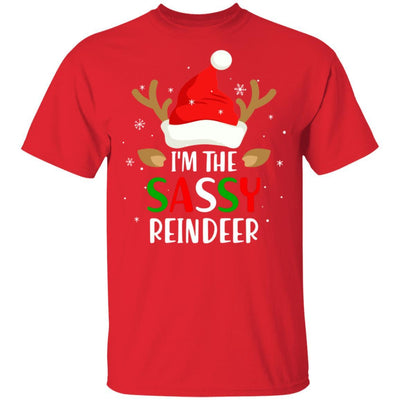 I'm The Sassy Reindeer Matching Family Christmas-T-Shirt & Sweatshirt-Classic T-Shirt-Red