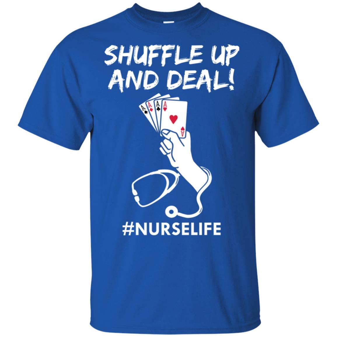 Funny Nurse Playing Cards Shuffle Up And Deal Poker-T-Shirt & Hoodie-Classic T-Shirt-Royal