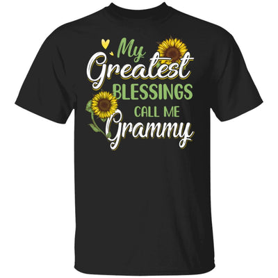 My Greatest Blessings Call Me Grammy Sunflower Gifts-T-Shirt & Hoodie-Classic T-Shirt-Black