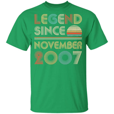 Legend Since November 2007 Vintage 14th Birthday Gifts Youth-Youth Shirt-Youth T-Shirt-Irish Green