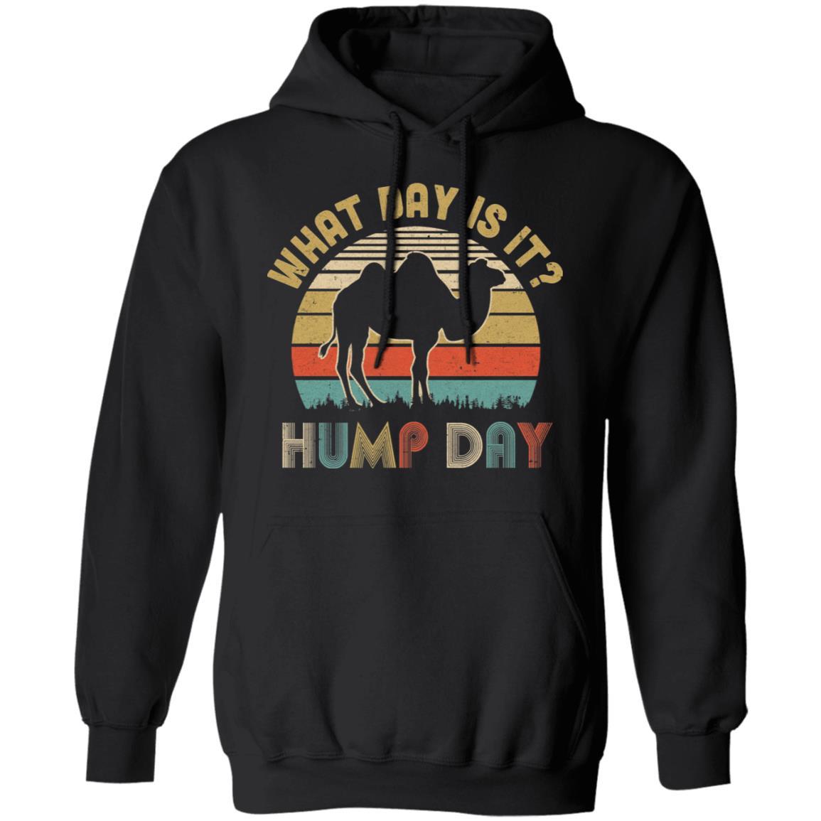 What Day Is It Vintage Funny Hump Day Camel-T-Shirt & Hoodie-Pullover Hoodie-Black