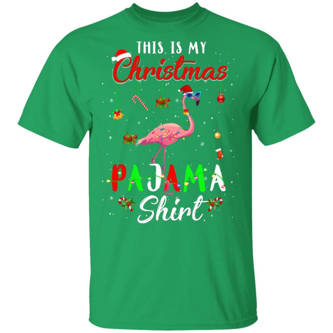 This Is My Christmas Pajama Flamingo Christmas Gifts-T-Shirt & Sweatshirt-Classic T-Shirt-Irish Green