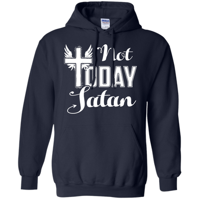 Not Today Satan-T-Shirt & Hoodie-Pullover Hoodie-Navy